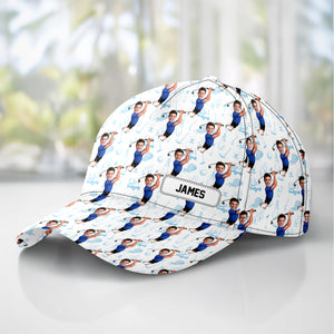 Custom Funny Golfer Photo Classic Cap - Golf Lovers Gift CH07 896350