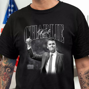Charlie Kirk A True Hero Retro Style Dark Shirt HO82 65782
