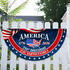 Custom Family Name America Birthday 1776-2026 Non-Pleated Fan Flag TH10 898745