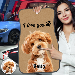 Custom Dog Photo Anti-Slip Car Floor Mat For Dog Lovers HO82 894446