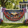 Custom Name American Flag Eagle 250th Anniversary 1776-2026 Non-Pleated Fan Flag LM32 669339