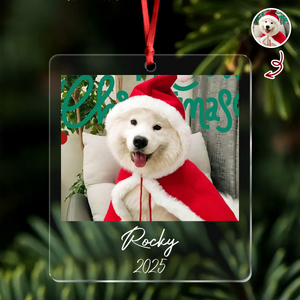 Custom Dog Photo Acrylic Ornament Christmas Gift For Dog Lovers LM32 895769