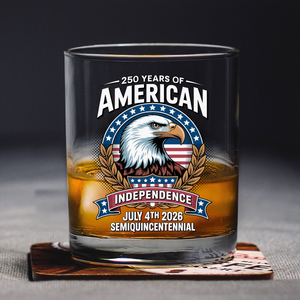 American 250 Years Independence Eagle - July 4th 2026 Whiskey Glass LM32 895253