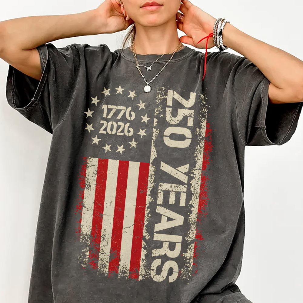 250 Years 1776-2026 American Flag Comfort Shirt LM32 669225
