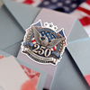 USA 250th Anniversary, 1776-2026 America Emblem Semiquincentennial Roll Sticker HA75 920354