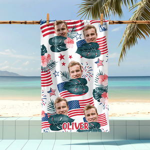 Custom Independence Day Photo Beach Towel CH07 895800