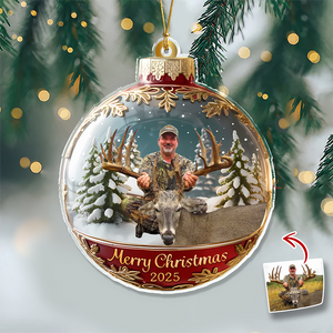 Custom Photo Acrylic Ornament Christmas Gifts For Deer Hunting Lovers HA75 898384