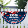 Custom Family Name 250th Anniversary 1776-2026 America Non-Pleated Fan Flag HA75 898792