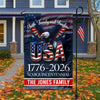 Custom Name Faith, Family & Freedom America 250 Years Patriotic Garden Flag LM32 897165