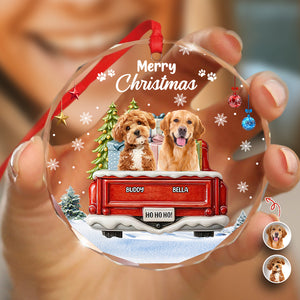 Custom Photo Have Yourself A Furry Little Christmas - Personalized Circle Glass Ornament LM32 895777