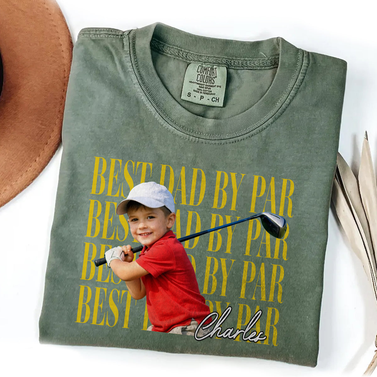 Custom Photo Best Dad By Par Vintage Style Comfort Shirt - Gift For Golf Lover, Dad, Father's Day HO82 902490