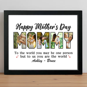 Custom Photo Everything I Am Is Because Of You Picture Frame Mother's Day Gift HA75 892108