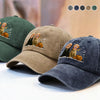 Custom Photo Gothic Halloween Washed Denim Baseball Cap For Dog Lovers TH10 896157