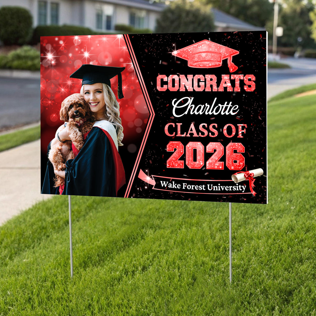 Custom Photo Class of 2026 Yard Sign Graduation Party Decor CH07 899930