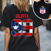 Custom Name LX Bunny Dark Back & Front Shirt, Gift For Football Fan HO82 901044