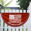Custom Family Name USA 250th Anniversary Non-Pleated Fan Flag HA75 920290