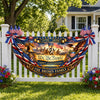 Custom Family Name We The People American Flag Eagle Decoration Non-Pleated Fan Flag LM32 669341