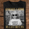 Personalized Vintage Photo Officially A Senior My Last First Day Dark Shirt HA75 922036