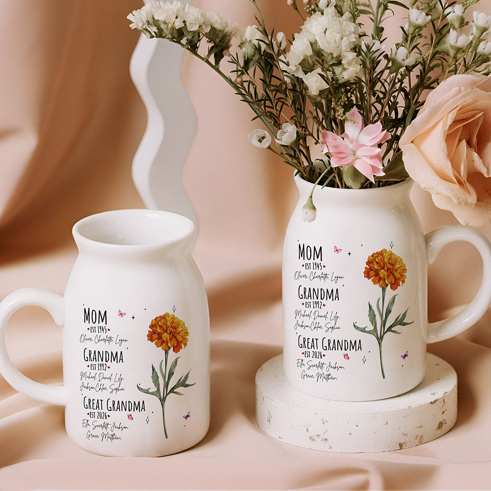 Custom Great Mom Grandma Flower Vase Gift for Mother's Day LM32 899727