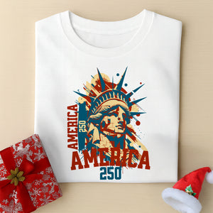New! America 250 USA Freedom Liberty America 250 Anniversary Bright Shirt HO82 894556