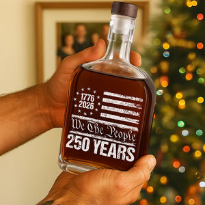 250 Years USA 250th Birthday 1776-2026 Eagle Flag Whiskey Bottle HO82 894574