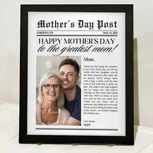 Custom Photo The Greatest Mother For Mother's Day Picture Frame TH10 892597
