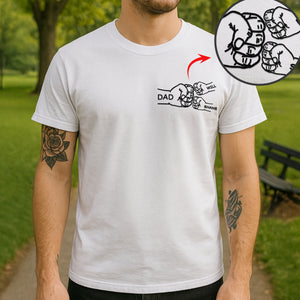 Personalized Dad With Kids Hand To Hand Bright Shirt Family Gift TH10 894349