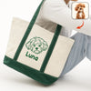 Custom Pet Face With Drawing Style Embroidered Monogram Beach Bag HO82 894244