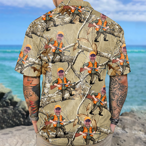 Custom Funny Photo Hunting Dad Hawaiian Shirt For Hunting Season CH07 895770