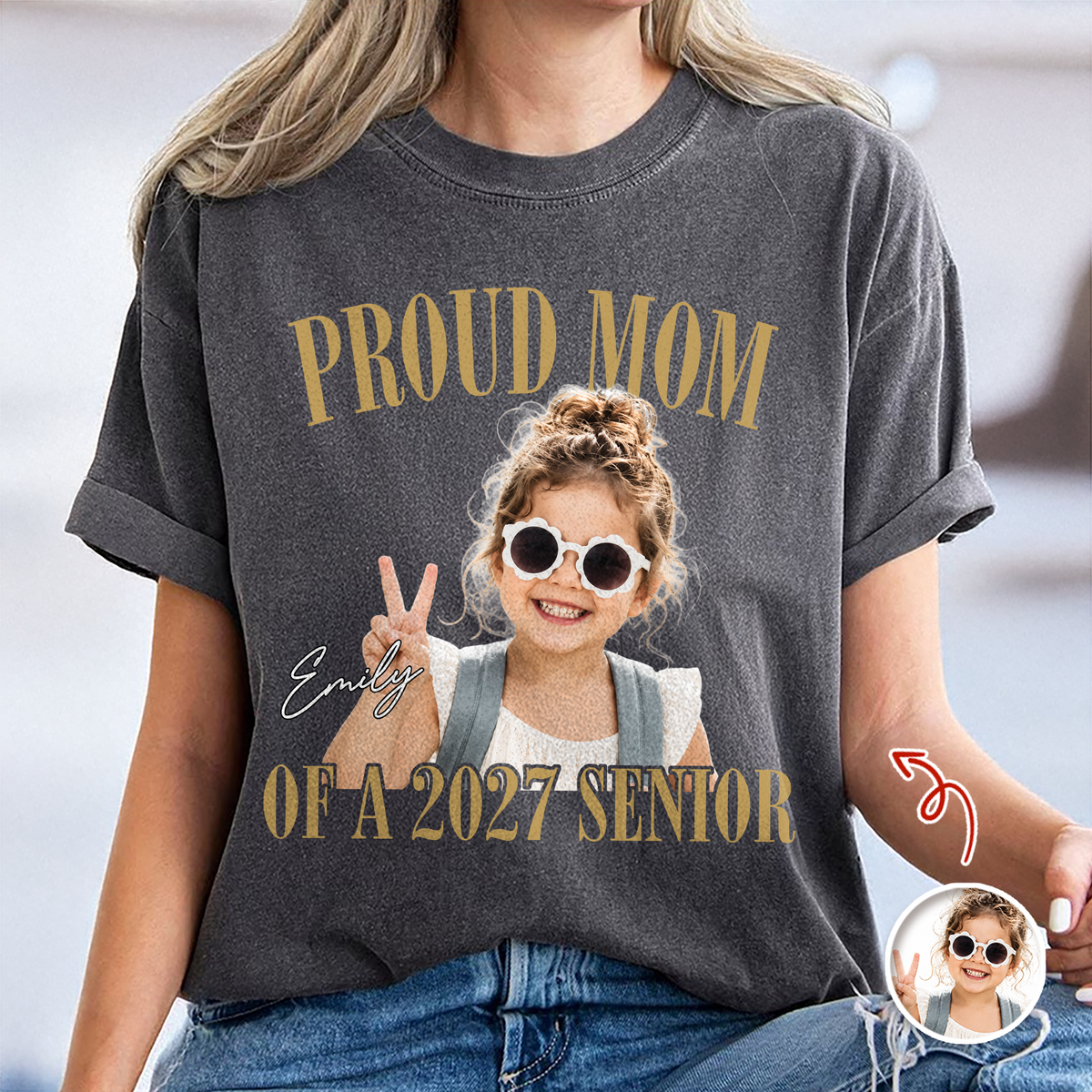 Custom Retro Proud Mom Of A 2027 Senior Comfort Shirt - Personalized Class of 2027 Gift, Proud Family Gift HO82 903246