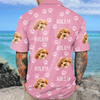 Custom Photo Funny Pet Face Pattern Dog Cat Family Hawaii Shirt HA75 892312