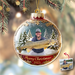 Custom Photo Acrylic Ornament Personalized Christmas Gifts For Fishing Lovers HA75 898380
