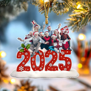 Custom Family Photo Acrylic Ornament Christmas Gifts For Dad, Mom, Grandpa, Grandma HA75 897928
