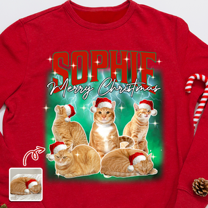 Custom Cat Photo Christmas Sweatshirt TH10 896271
