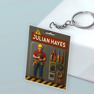 Custom Photo Mechanic Dad Figure Acrylic Keychain Gift For Dad HO82 894222