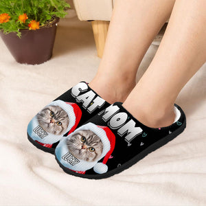 Custom Photo Cat Mom Personalized Slippers Gift For Cat Lovers CH07 896790