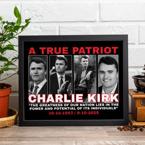 The Greatness Of Our Nation - A True Patriot Charlie Kirk Picture Frame HO82 65800