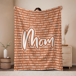 Custom Kid Names Blanket Gift For Mother's Day, Father's Day Personalized Gift HO82 893536