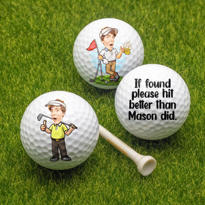 Custom Funny Face If Found Please Hit Better Unique Golf Ball LM32 893547
