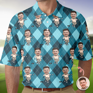 Custom Face Personalized Golf Polo Shirt Gift For Golfer, Golf Lovers HA75 898562