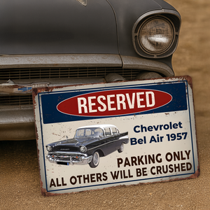 Custom Photo Reserved Parking Only All Others Will Be Crushed Car Metal Sign TH10 894237