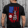 Personalized Even My Dog Is Waiting For America's 250th With US Flag Back Dark Shirt - Gift For Dog Lovers HO82 902864