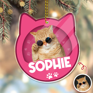 Custom Furry Baby Cat Photo - Personalized Acrylic Ornament Gift For Cat Lovers CH07 899104