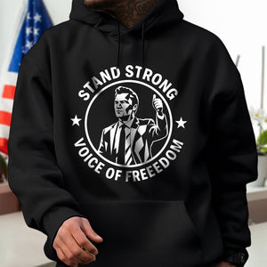 Stand Strong Charlie Kirk - Voice Of Freedom Memorial Dark Shirt LM32 65531