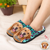 Custom Cute Pet Photo Leopard Slipper Gift For Dog Lovers CH07 896342