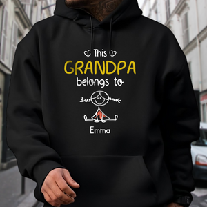 This Grandpa Belongs To Us Personalized Dark Shirt HA75 897208