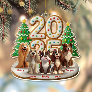 Custom Acrylic Ornament - Personalized Christmas Gifts For Dog Lovers HO82 900458