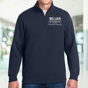 Embroidered University Quarter Zip Pullover, Custom College Shirt, Personalized School Sweatshirt TH10 898163