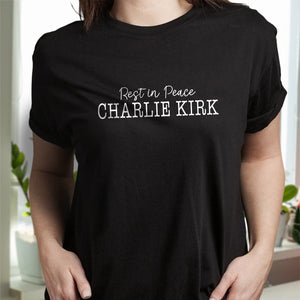 Rest In Peace Charlie Kirk Memorial Dark Shirt LM32 65447