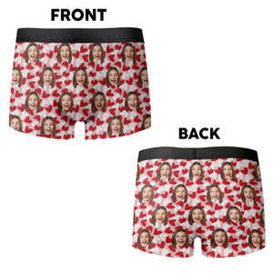 Custom Portrait Face Personalized Men's Boxer Briefs Valentine's Day HA75 898422